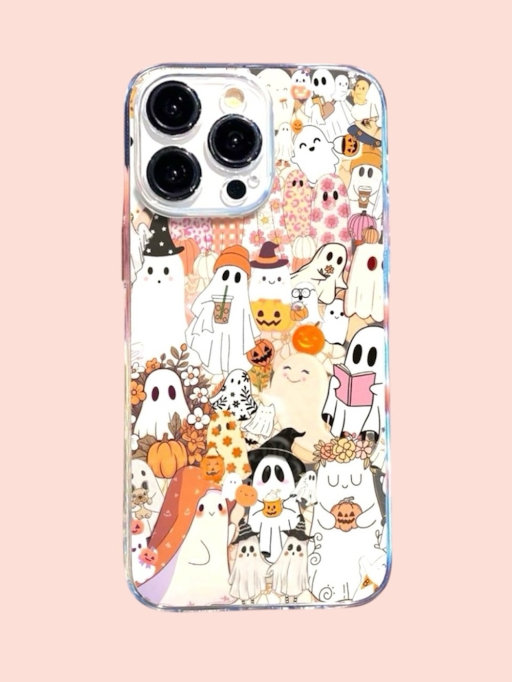 Cute Pink Ghost Halloween Phone Case